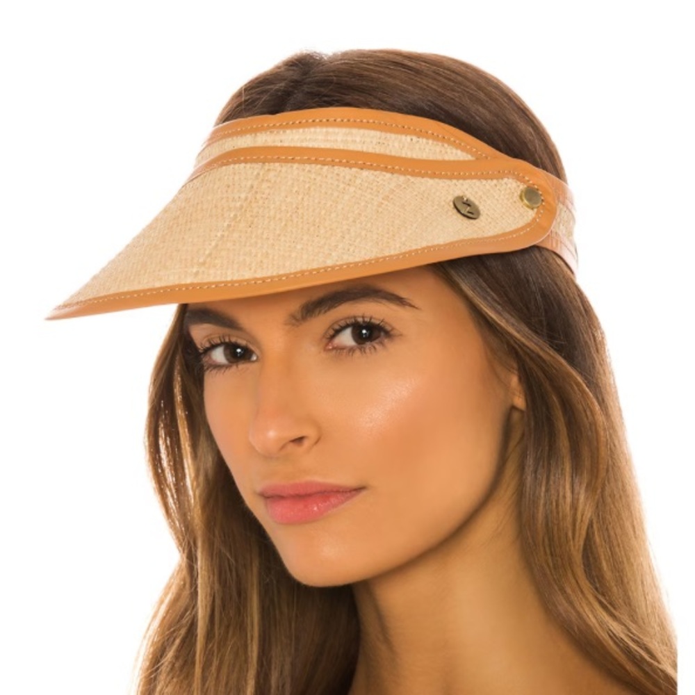 Zimmermann Raffia Stripe visor